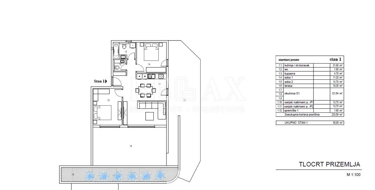 Rijeka, Kantrida - luksuzno stanovanje z vrtom