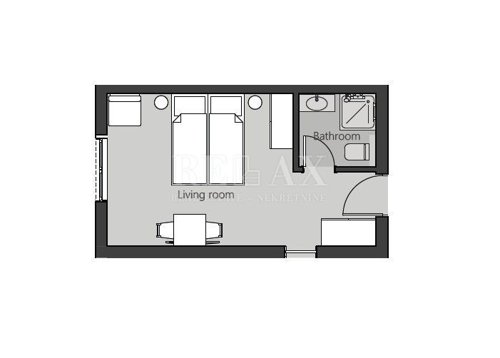 Crikvenica - stanovanje v novogradnji z dvigalom, 13,9 m2