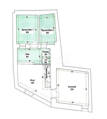 Novi Vinodolski - poslovni prostori, stanovanje in skladišče