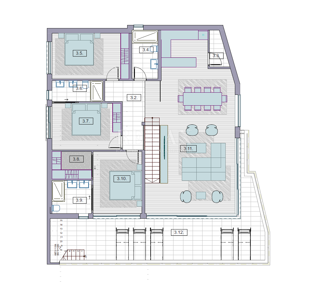KRK - Luksuzni penthouse s strešno teraso