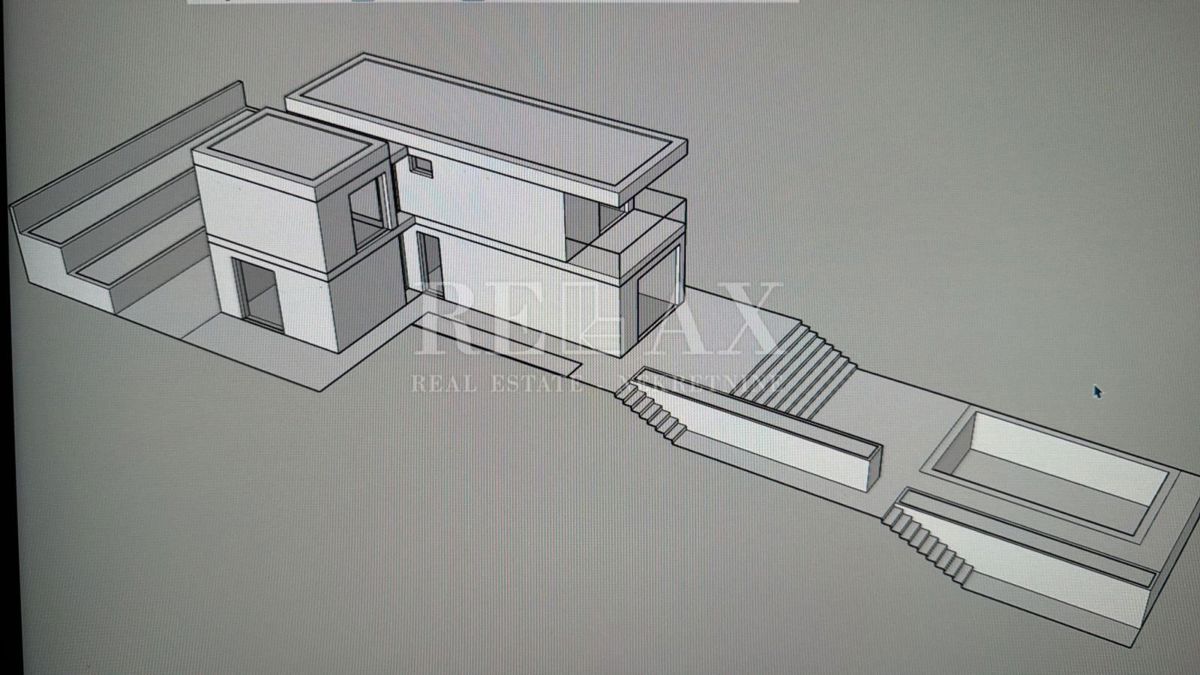 Hreljin - gradbeno zemljišče z idejnim projektom