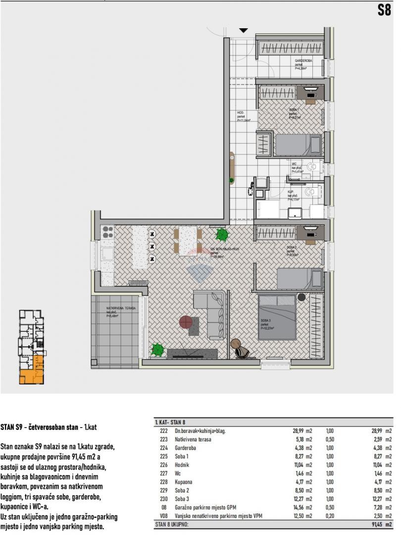 Stanovanje/Apartma Brezje, Sveta Nedelja, 91,45m2