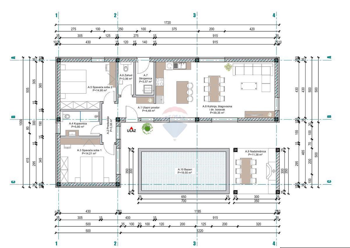 Hiša Rovinjsko Selo, Rovinj, 100m2