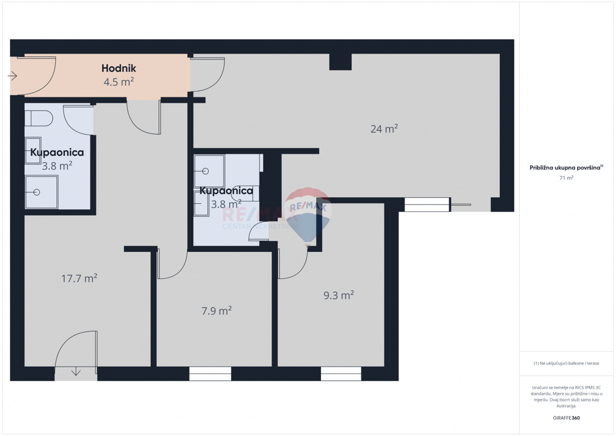 Stanovanje/Apartma Njivice, Omišalj, 79m2