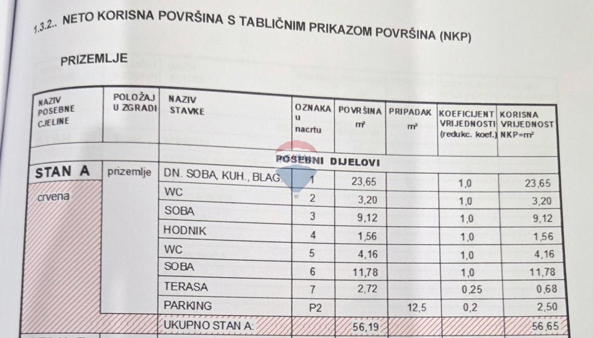 Stanovanje/Apartma Premantura, Medulin, 56,65m2