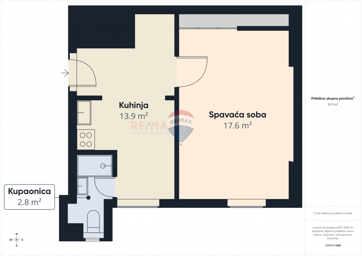 Stanovanje/Apartma Donji grad, Donji Grad, 36m2