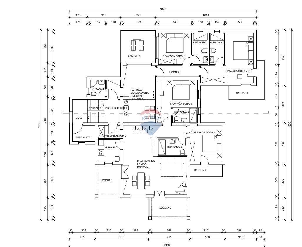 Hiša Kornić, Krk, 476m2