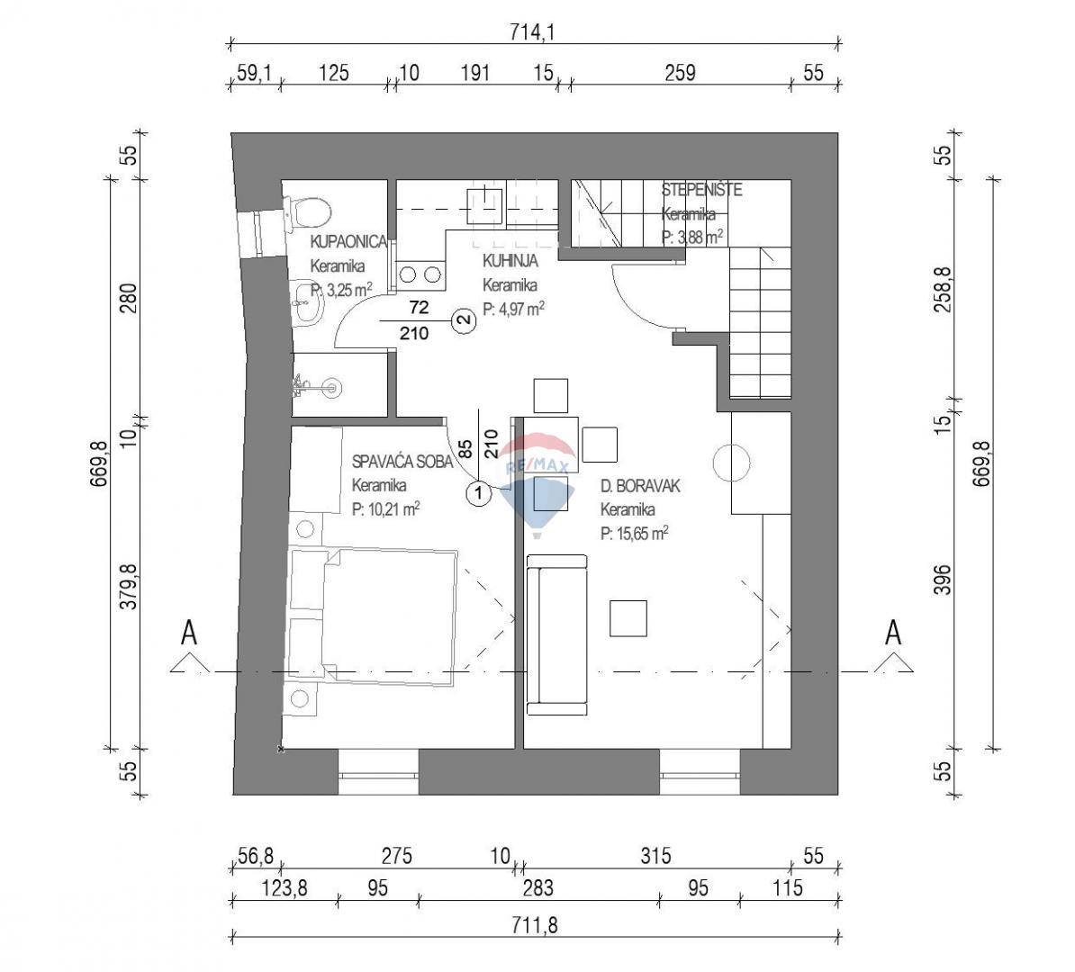 Stanovanje/Apartma Rovinj, 35m2