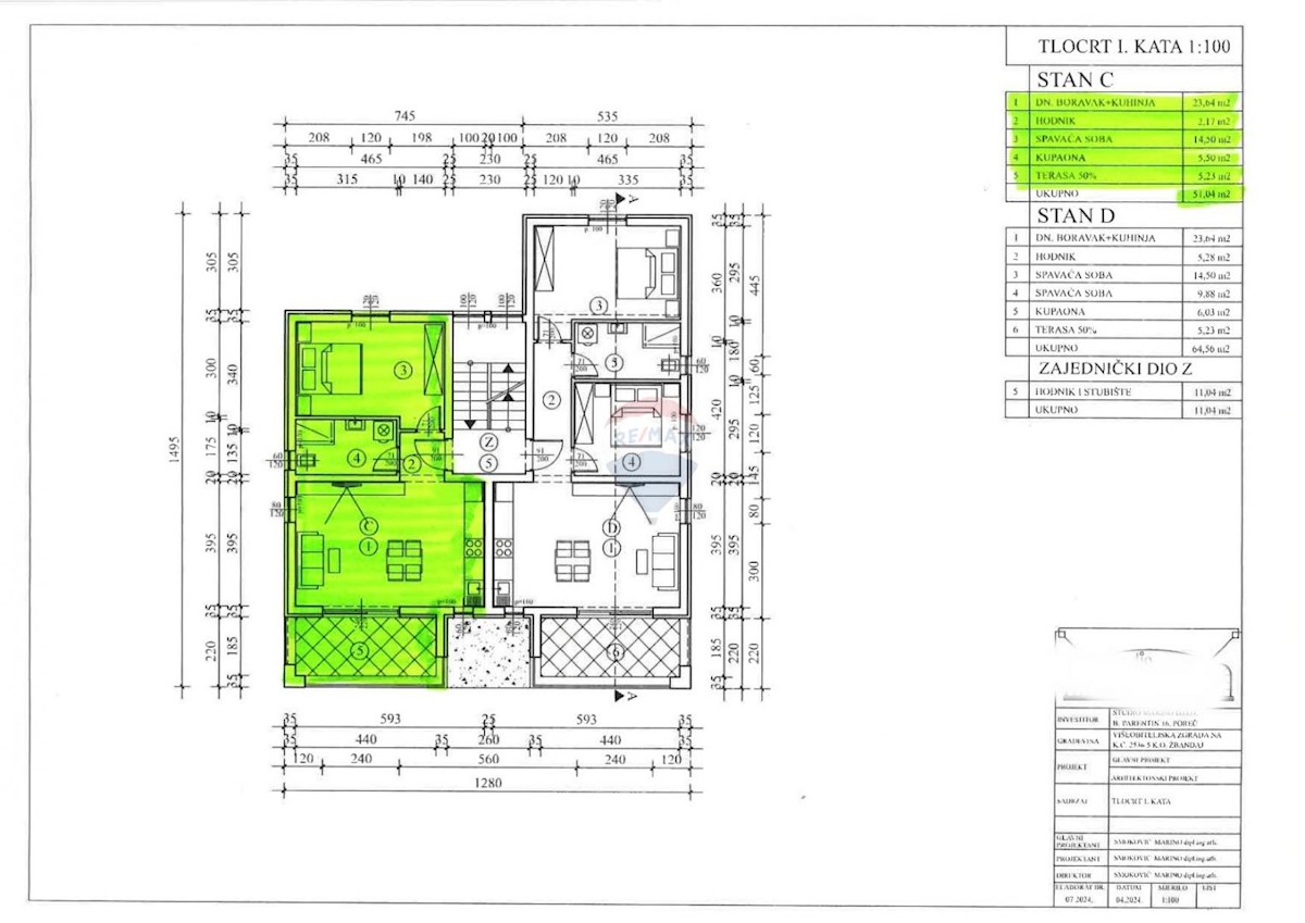 Stanovanje/Apartma Žbandaj, Poreč, 57,74m2