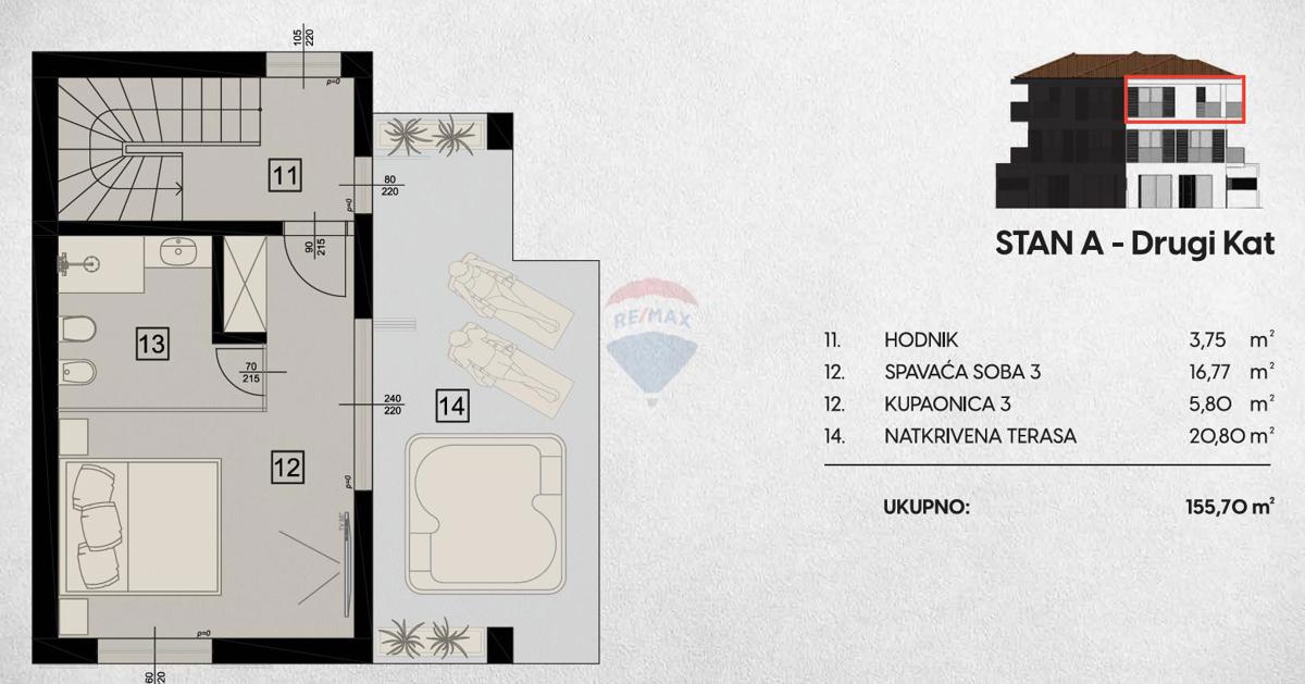 Stavbno zemljišče Hlapa, Dobrinj, 554m2