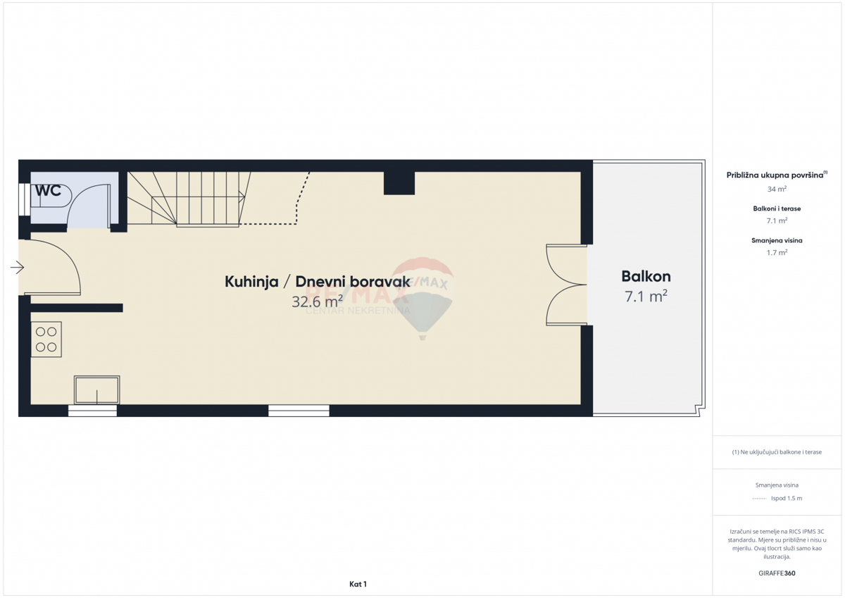 Krk, Njivice – hiša z razgledom in 2 apartmaja