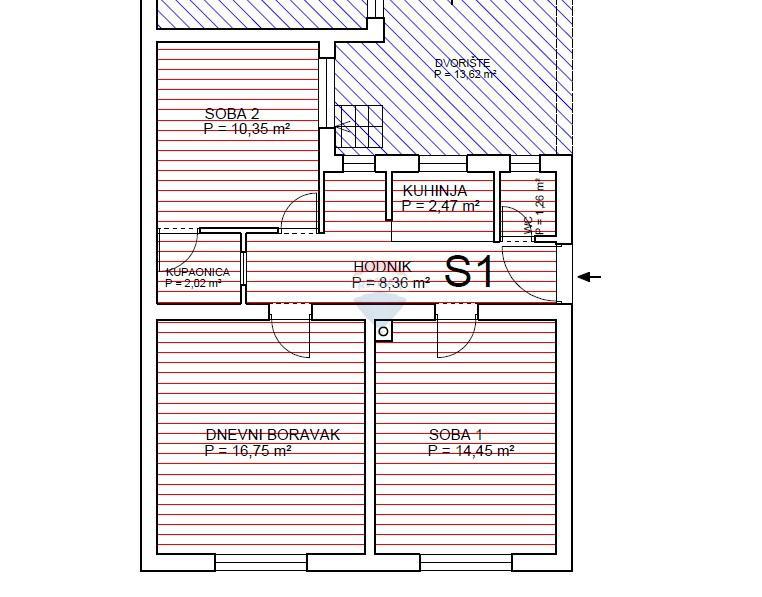 Stanovanje/Apartma Srednjaci, Trešnjevka - Jug, 56m2