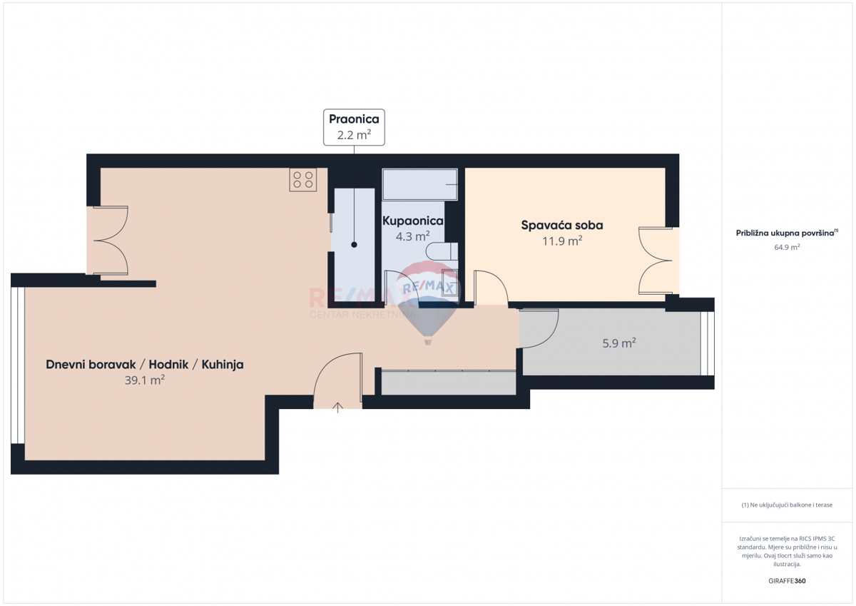 Stanovanje/Apartma Krnjevo, Rijeka, 68m2