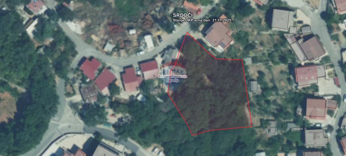 Stavbno zemljišče Srdoči, Rijeka, 1.751m2