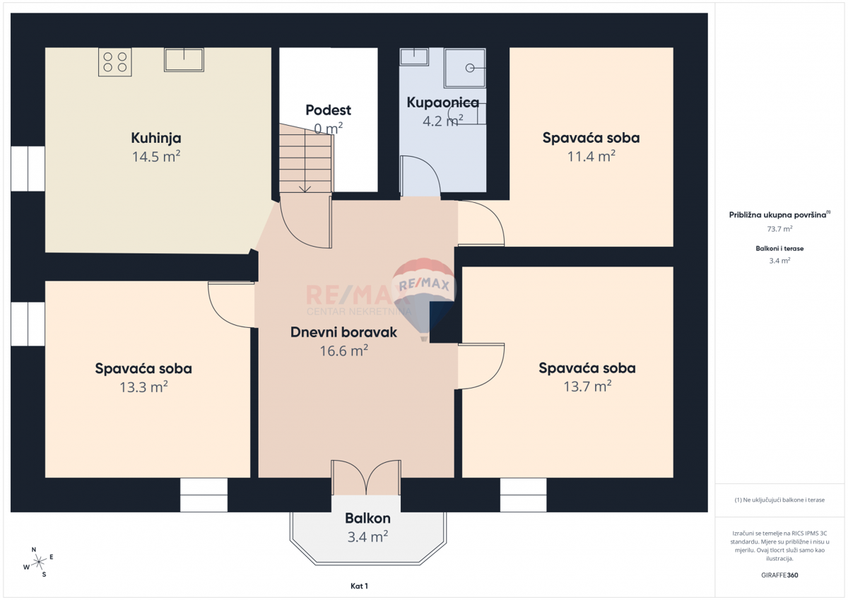Crikvenica, Selce – hiša s poslovnim prostorom, prva vrsta ob morju