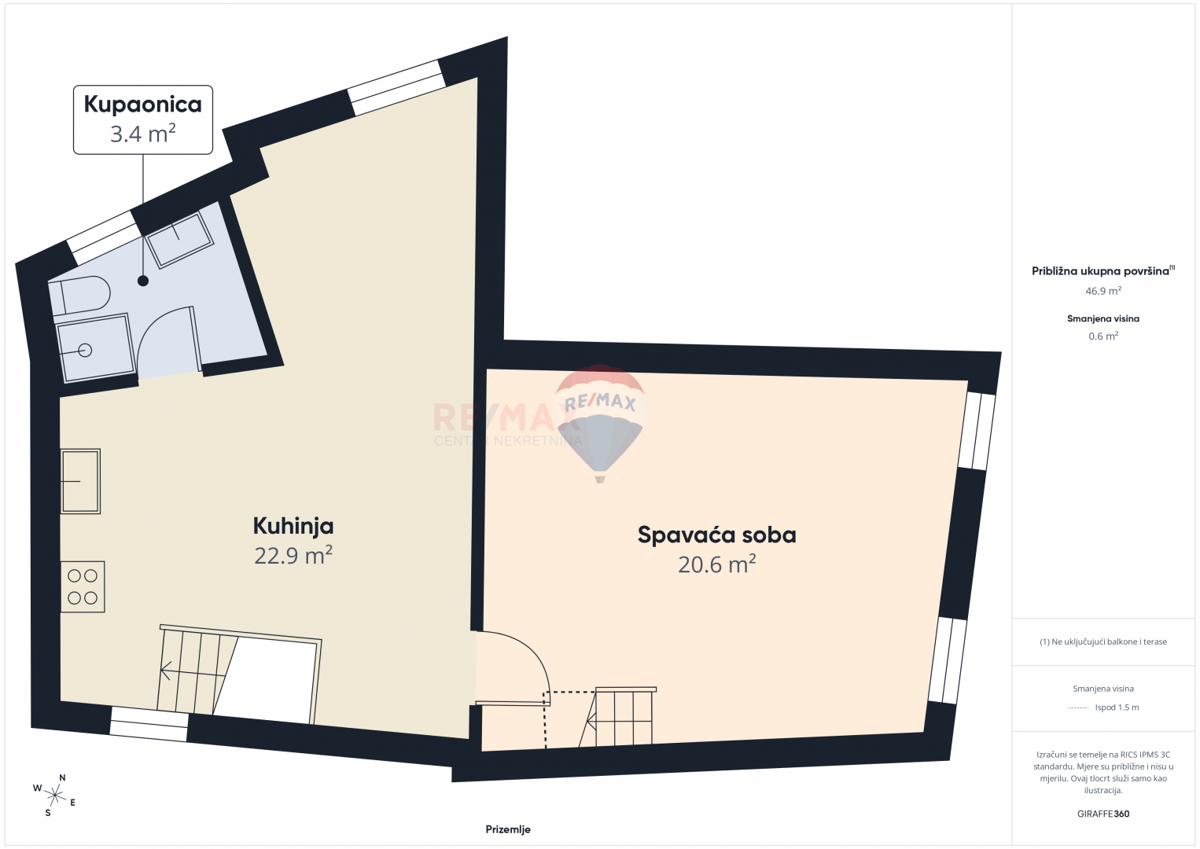 Stanovanje/Apartma Rovinj, 60m2