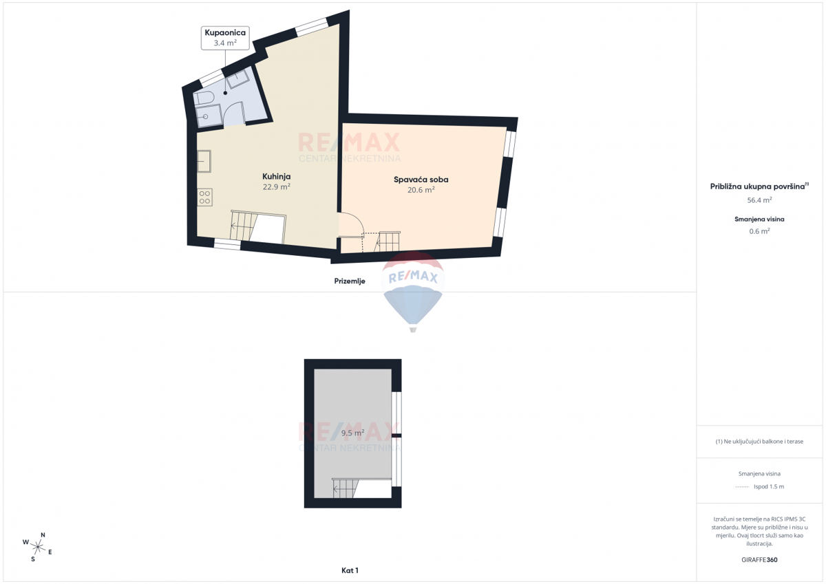 Stanovanje/Apartma Rovinj, 60m2