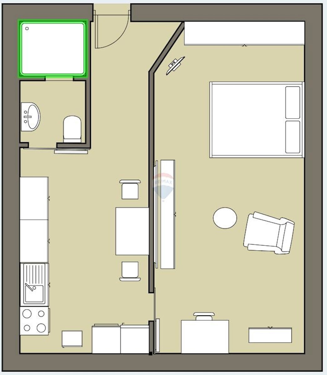 Stanovanje/Apartma Donji grad, Donji Grad, 36m2