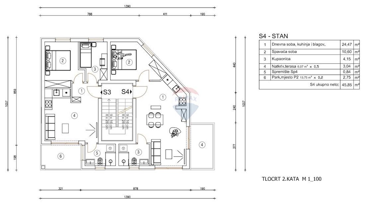 Stanovanje/Apartma Šijana, Pula, 45,85m2