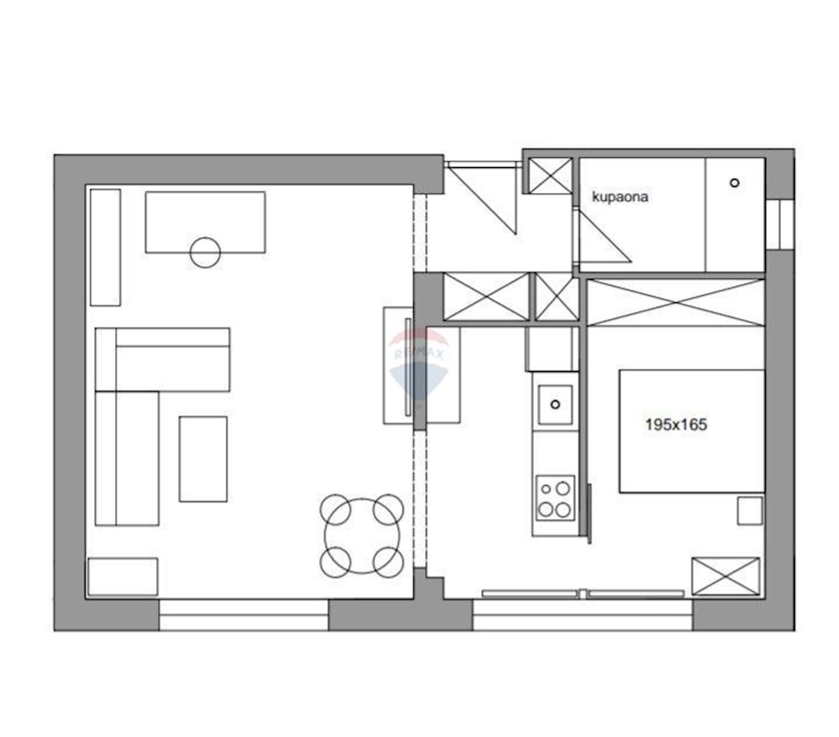 Stanovanje/Apartma Donji grad, Donji Grad, 52m2