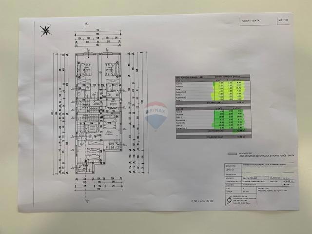 Otok Krk, Malinska, dvojček v izgradnji, 165 m2, pogled na morje