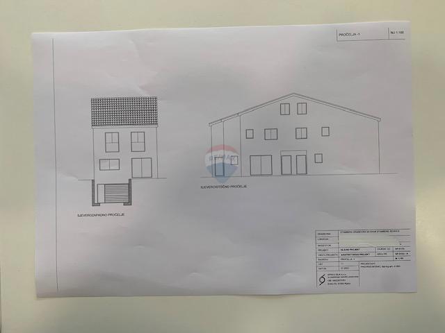 Otok Krk, Malinska, dvojček v izgradnji, 165 m2, pogled na morje