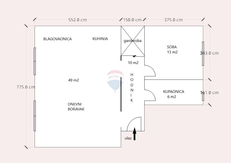 Stanovanje/Apartma Donji grad, Donji Grad, 78m2