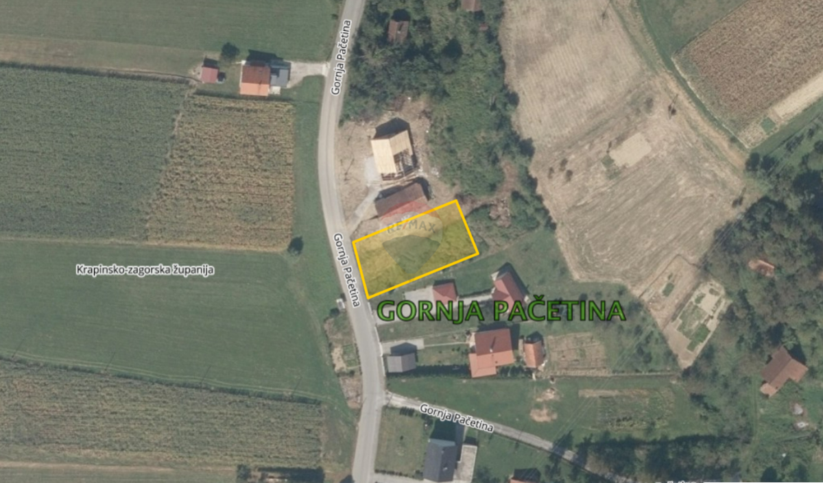 Stavbno zemljišče Gornja Pačetina, Krapina - Okolica, 800m2