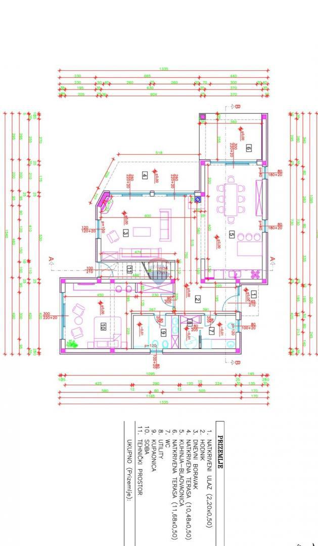 Hiša Muntrilj, Tinjan, 220m2