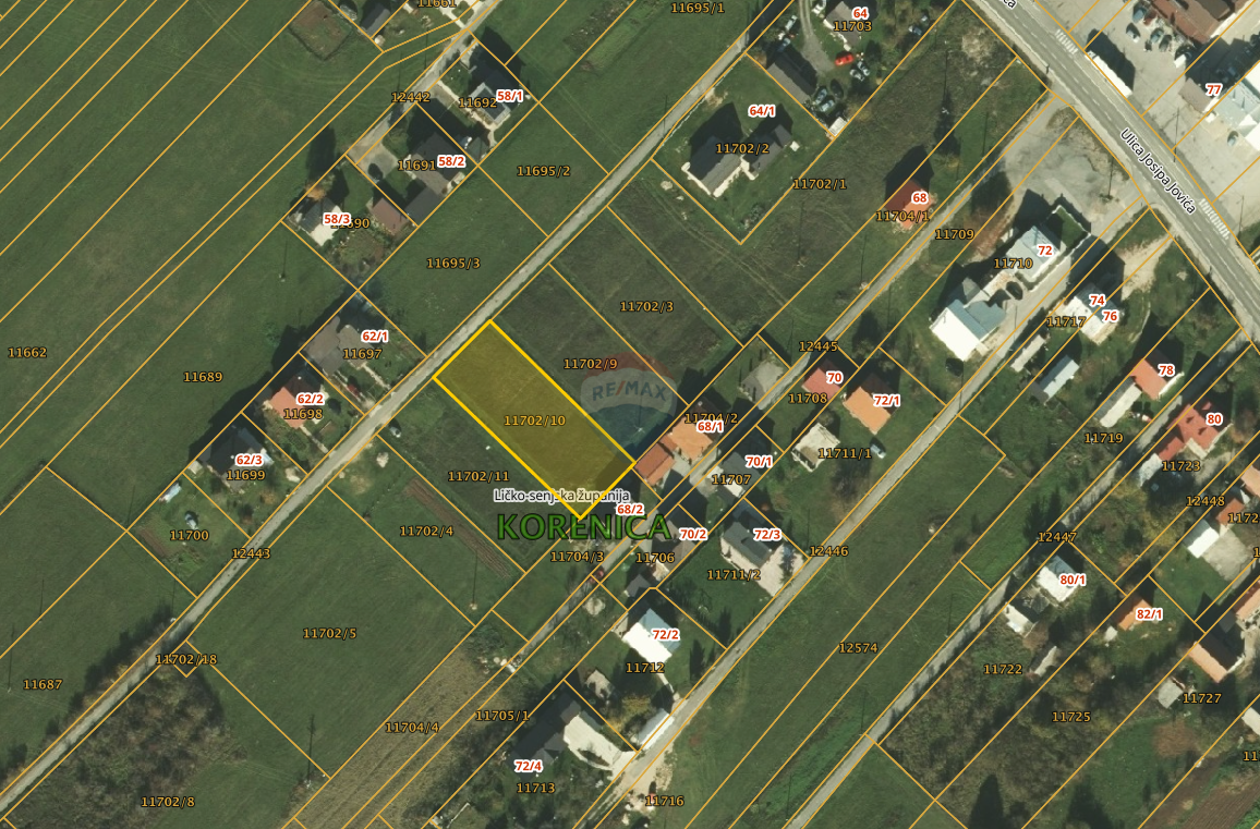 Stavbno zemljišče Korenica, Plitvička Jezera, 1.207m2