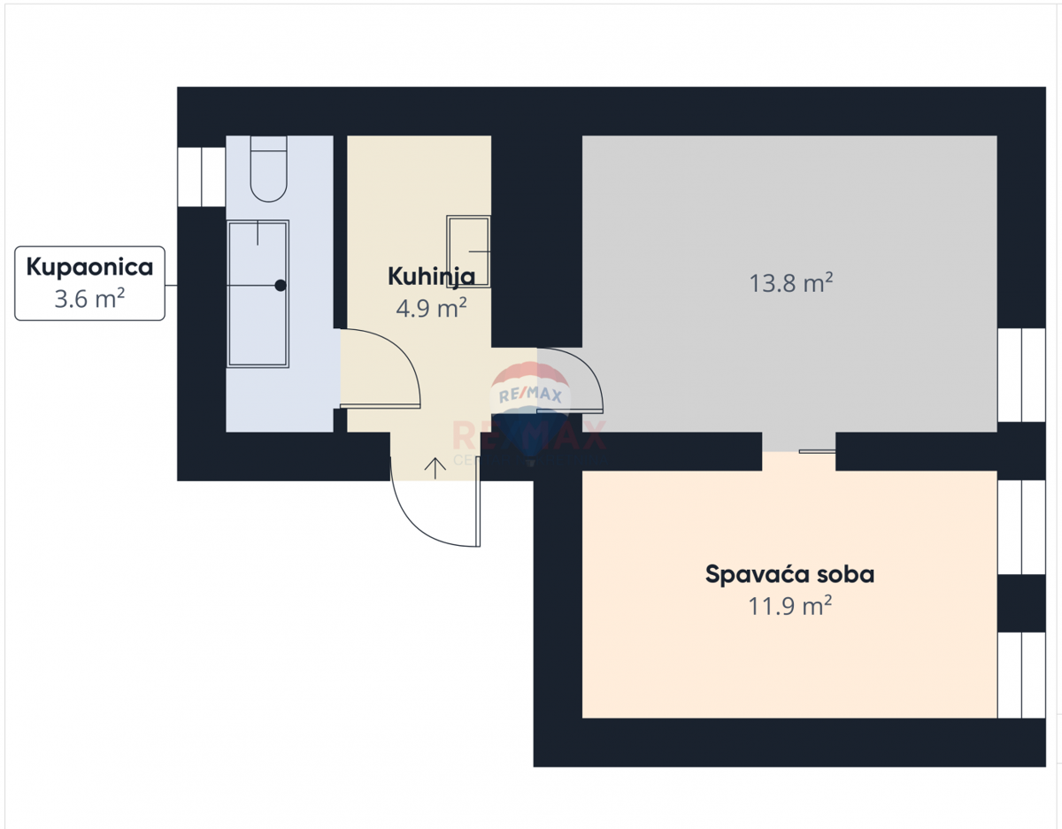 Stanovanje/Apartma Donji grad, Donji Grad, 42,77m2