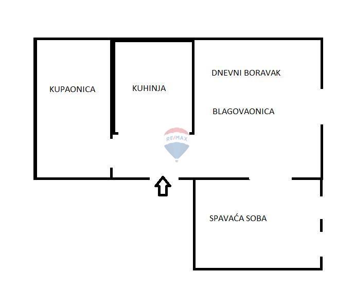 Stanovanje/Apartma Donji grad, Donji Grad, 42,77m2