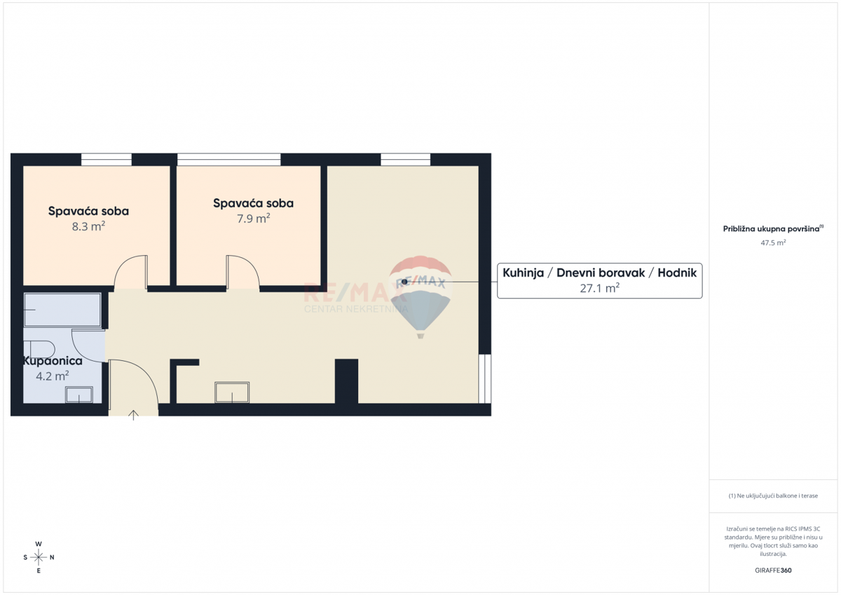 Stanovanje/Apartma Bronx, Varaždin, 49,10m2