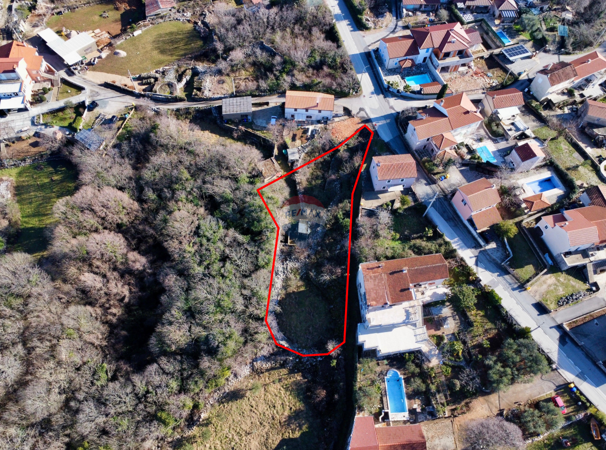 Dobrinj, Gabonjin – Stavbno zemljišče, 914 m²