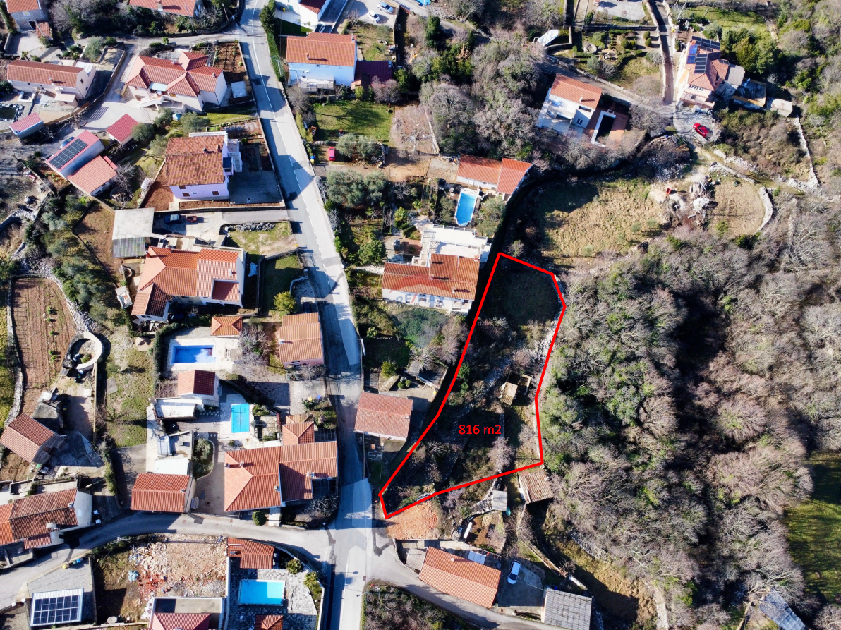 Dobrinj, Gabonjin – Stavbno zemljišče, 914 m²