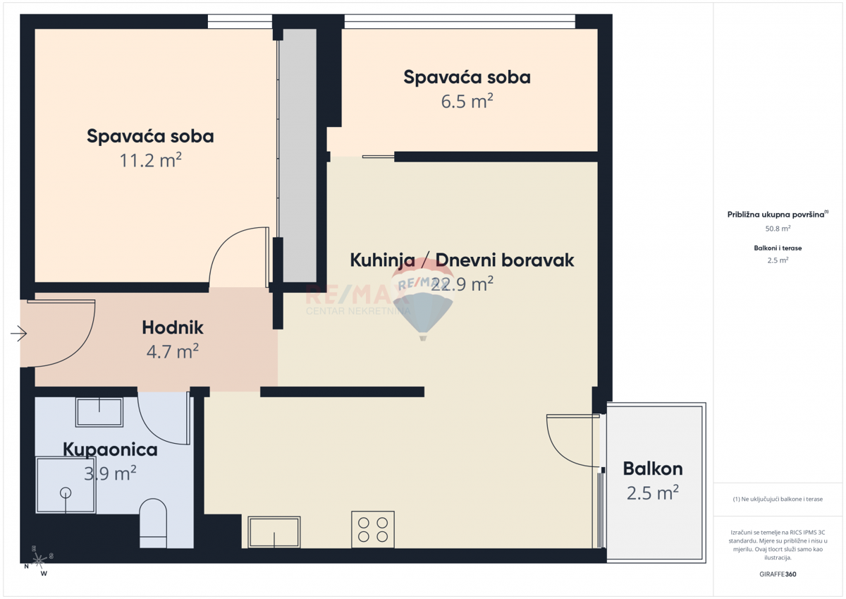 Stanovanje/Apartma Sopot, Novi Zagreb - Istok, 52m2