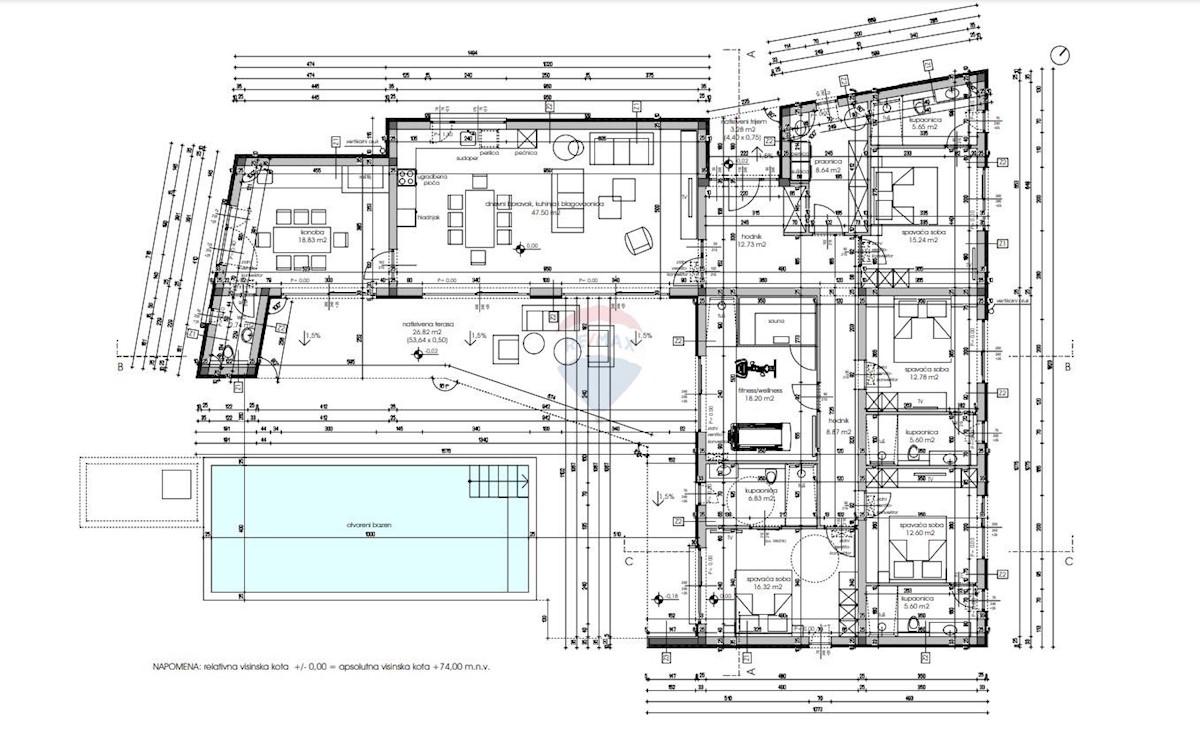 Stavbno zemljišče okolica Pule, Pula, 1.010m2