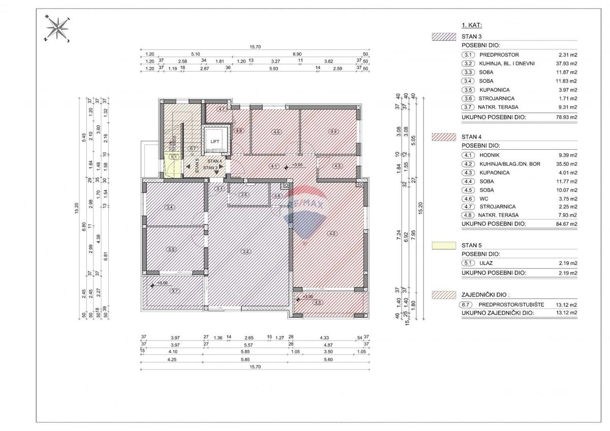 Stanovanje/Apartma Costabella, Rijeka, 78,93m2