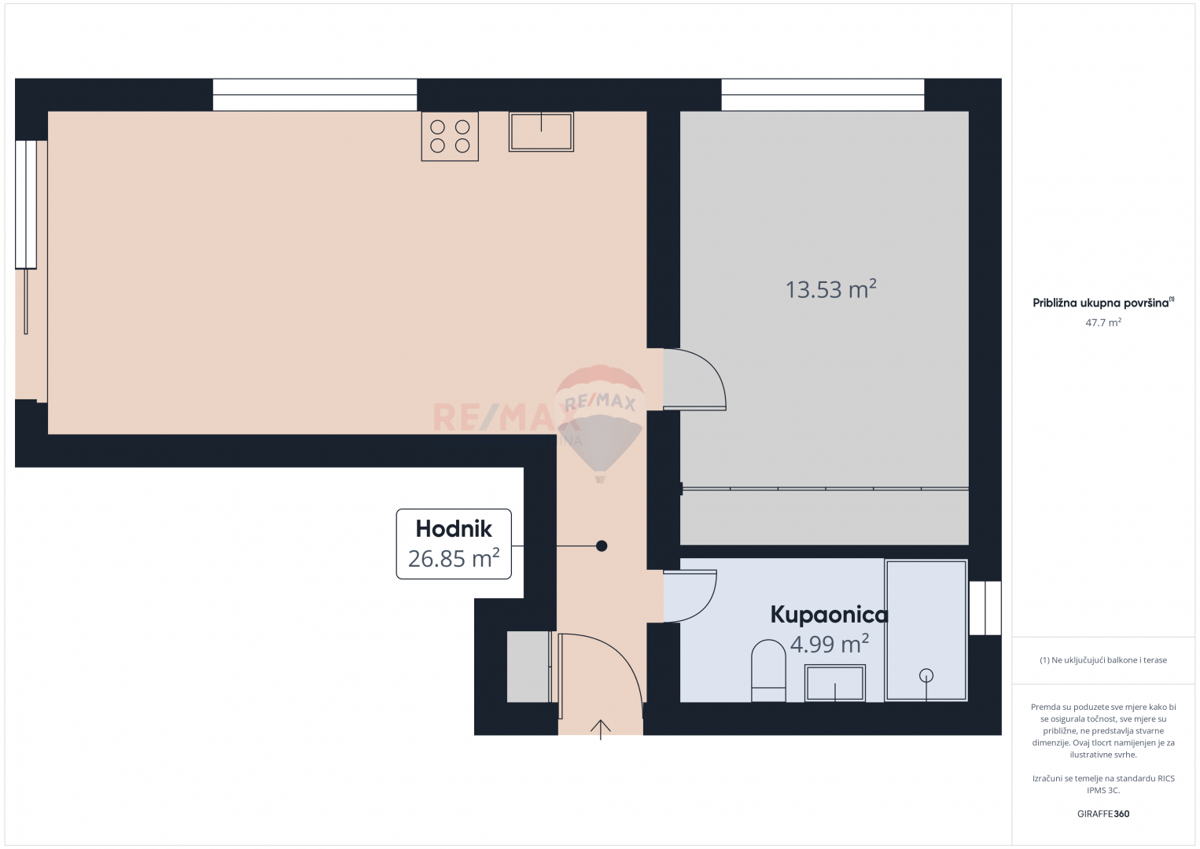 Stanovanje/Apartma Medulin, 52,78m2