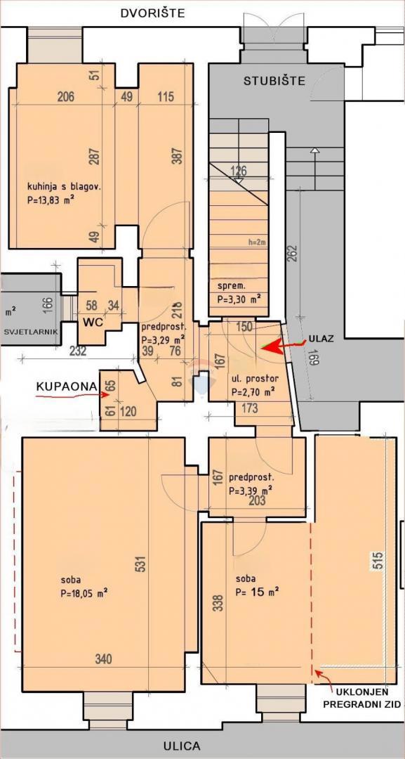 Stanovanje/Apartma Donji grad, Donji Grad, 48m2