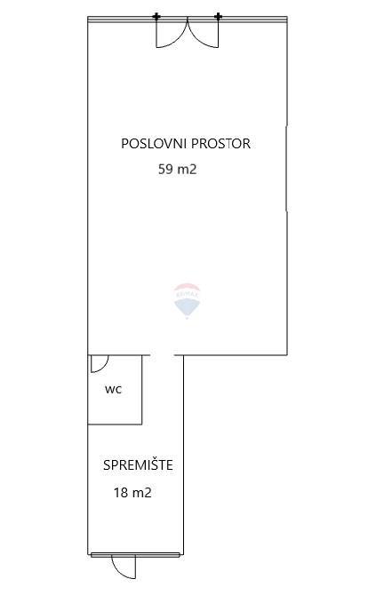 Poslovni prostori Vrbani, Trešnjevka - Jug, 77m2