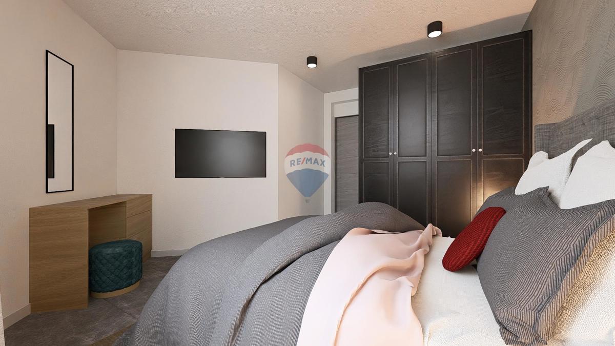 Moderno stanovanje v drugem nadstropju novogradnje – Vrbnik, panoramski pogled na morje