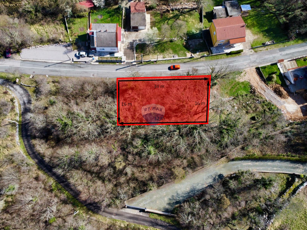 Crikvenica, Tribalj – gradbeno zemljišče, 406 m²