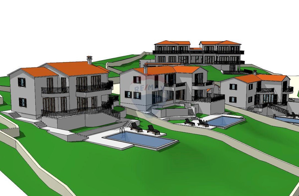 ISTRIA, DRENJE - Building plot 1236 m2 with obtained permit and project