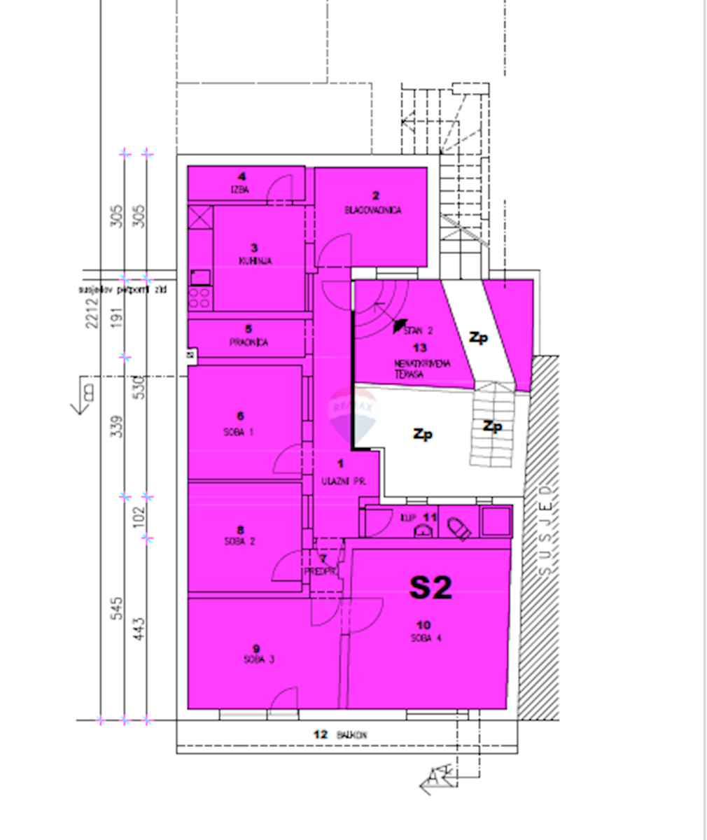 Stanovanje/Apartma Črnomerec, 81,59m2