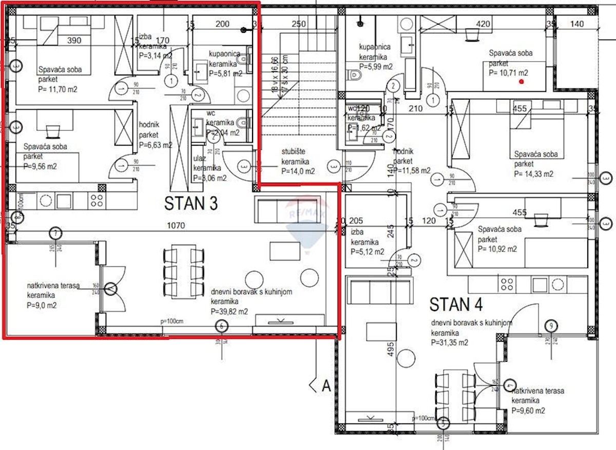 Stanovanje/Apartma Kanfanar, 90,76m2