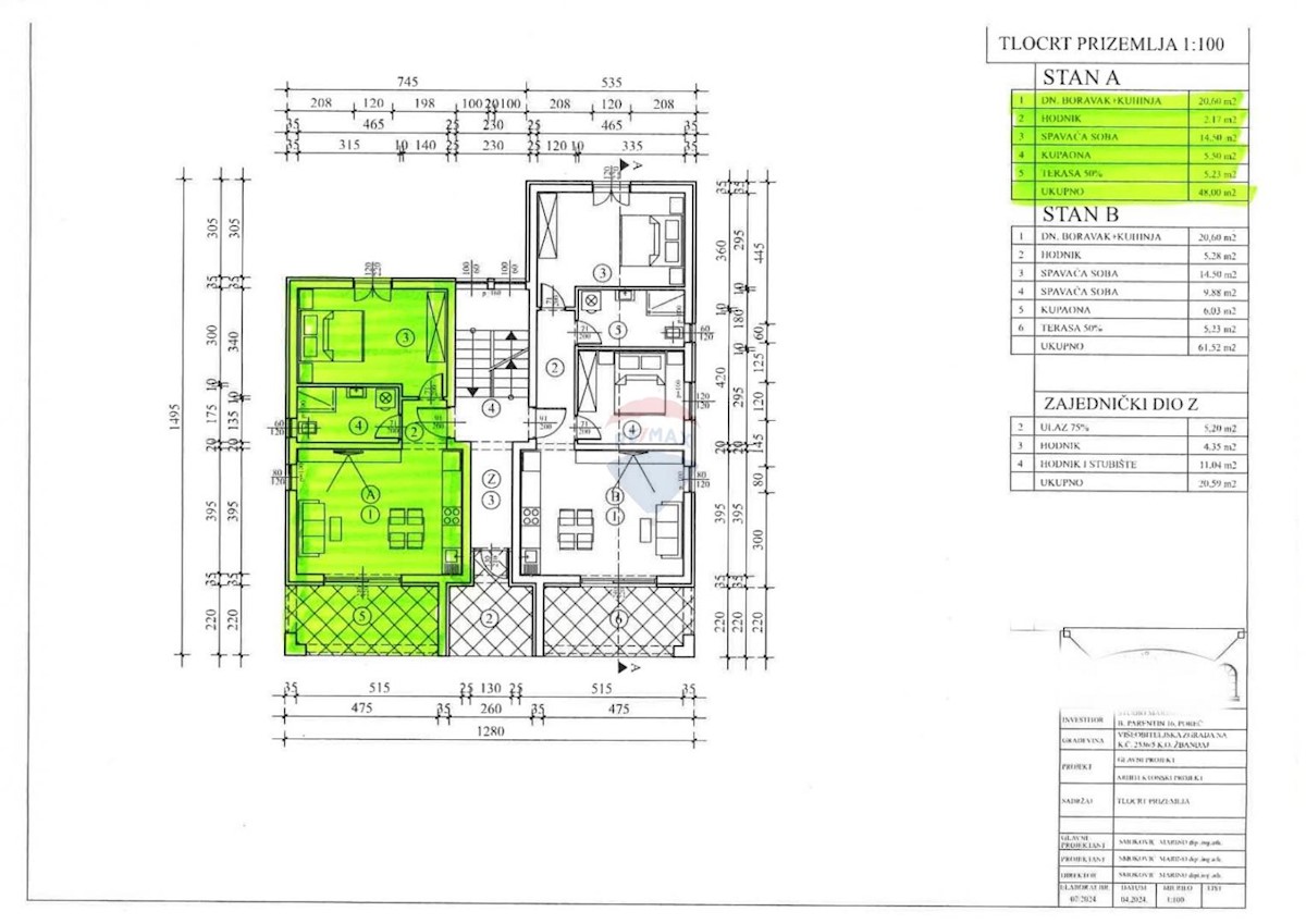 Stanovanje/Apartma Žbandaj, Poreč, 51,96m2