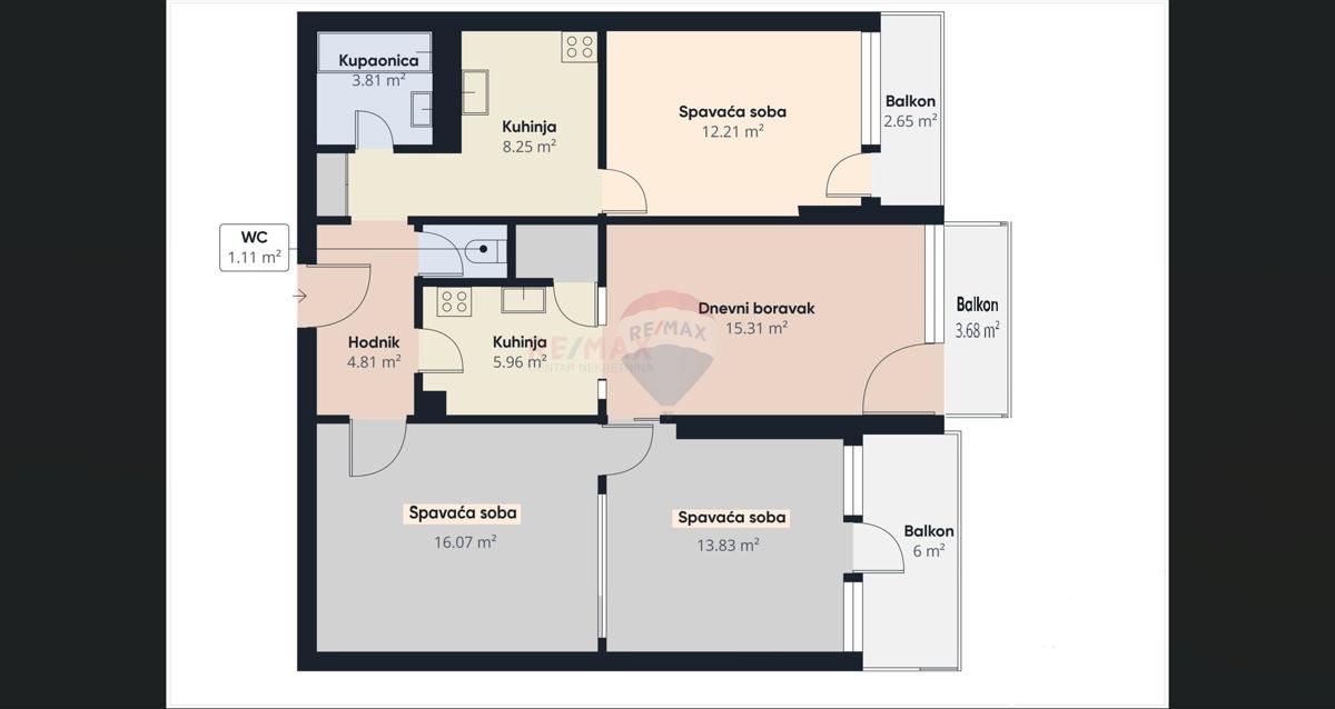 Stanovanje/Apartma Travno, Novi Zagreb - Istok, 86m2
