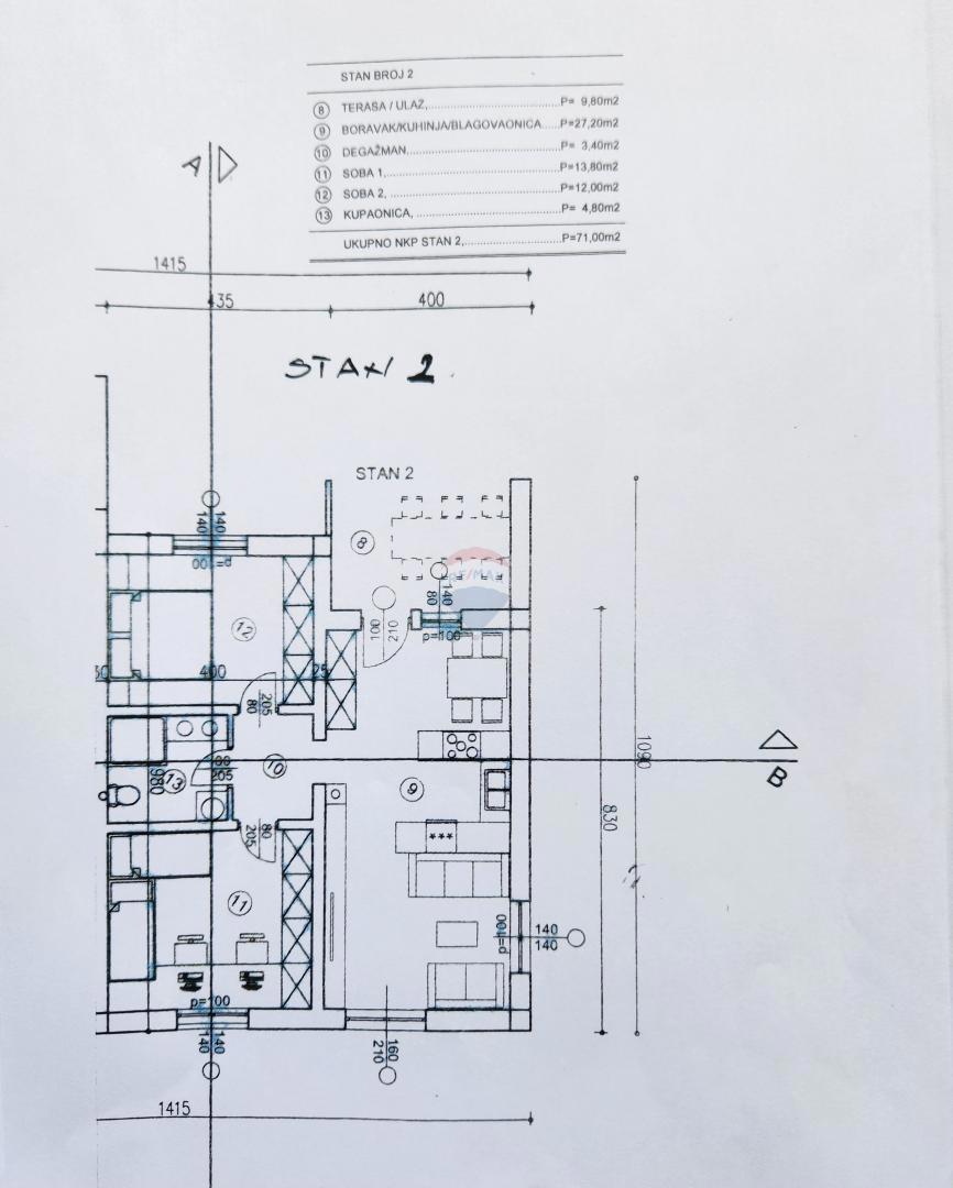 Stanovanje/Apartma Žegoti, Kastav, 91,98m2