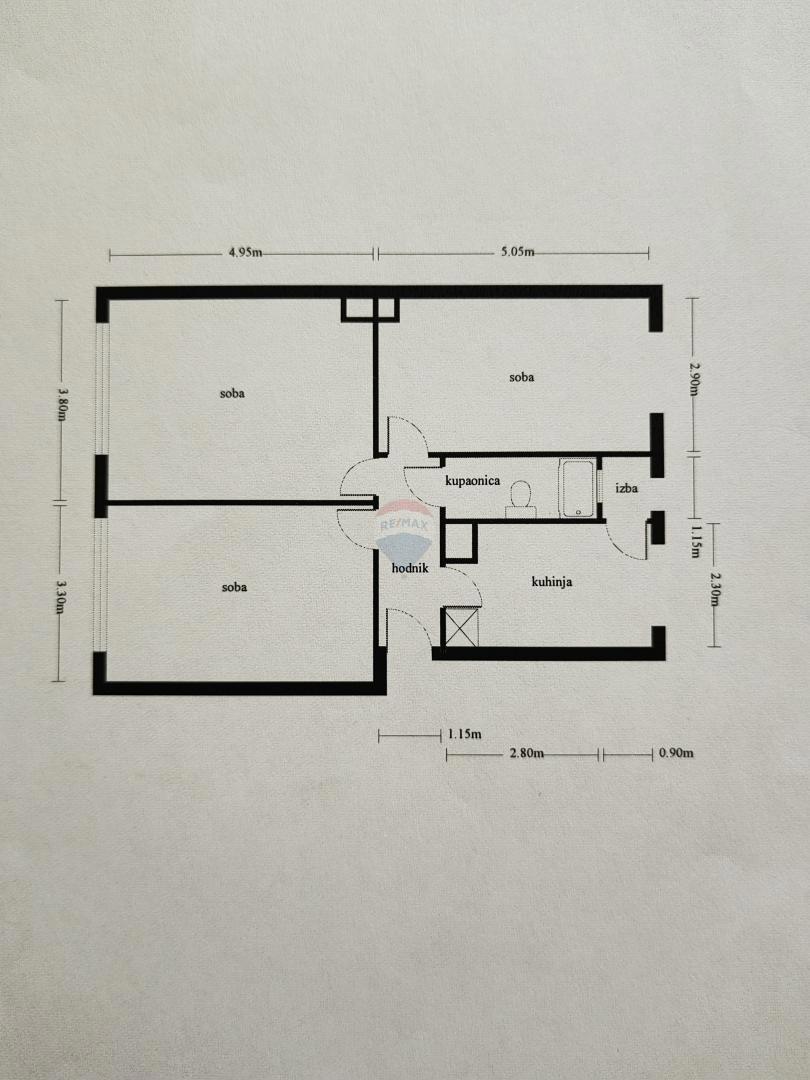 Stanovanje/Apartma Folnegovićevo naselje, Peščenica - Žitnjak, 64,40m2